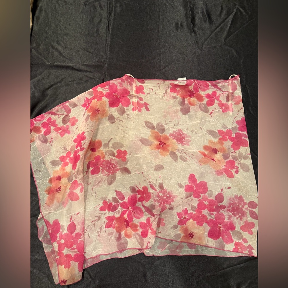 Floral Pink Sheer Camisole Overlay - Lightweight Women's Top
